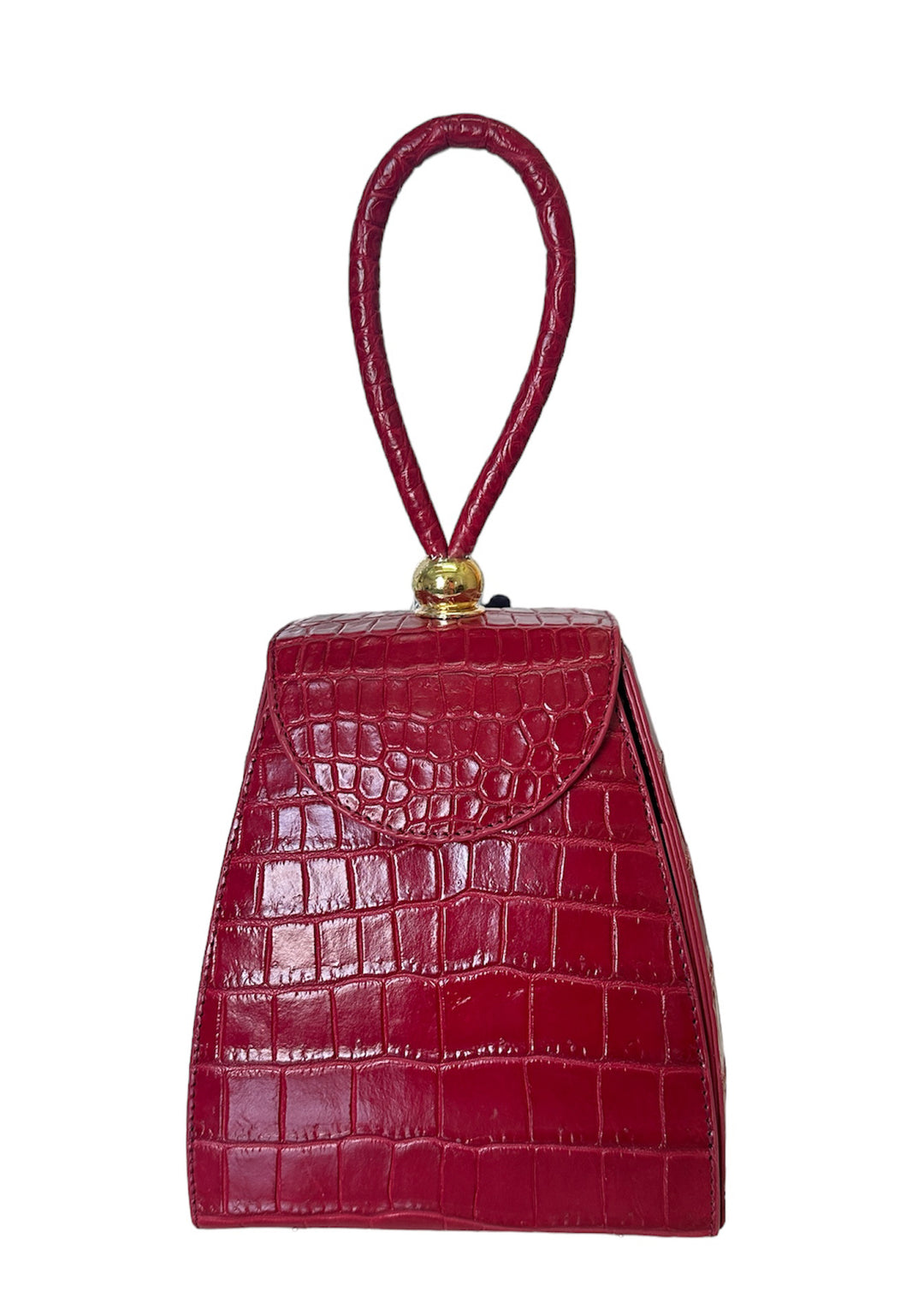 Italy Crocodile Handbag Red